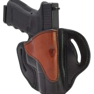 1791 Gunleather BH21BLBR BH2.1  OWB Size 2.1 Black/Brown Leather Belt Slide Compatible w/Glock 17/S&W M&P Shield/Springfield XD Right Hand