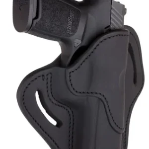 1791 Gunleather BH24SBLR BH2.4  OWB 2.4 Stealth Black Leather Belt Slide Fits Walther PPQ/Sig P320/Springfield XD-M