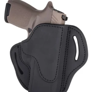 1791 Gunleather BH24SSBLR BH2.4S  OWB Open Top 2.4 Stealth Black Leather Belt Slide Fits FN 509/Springfield XD-M/HK VP9SK
