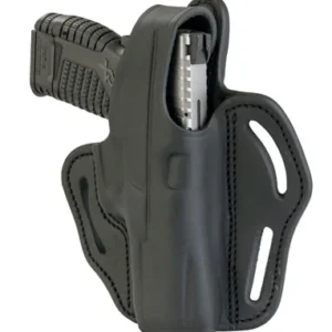 1791 Gunleather BHX3SBLR BHX  OWB Size 03 Stealth Black Leather Belt Slide Compatible w/Glock/S&W M&P Shield Right Hand