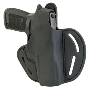 1791 Gunleather BHX5SSBLR BHX  OWB 05S Stealth Black Leather Belt Slide Fits Sig P320 Carry/Springfield XD-M Compact