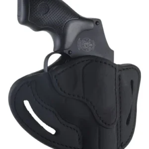 1791 Gunleather RVH1SBLR RVH1  OWB Size 01 Stealth Black Leather Belt Slide Fits S&W J Frame/Ruger LCR/S&W 38 Belt Up to 1.75" Wide Right Hand