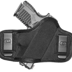 Crossfire Shooting Gear CRFCLPONSA1S2 The Clip-On  OWB Black Ballistic Nylon Belt Clip Fits Subcompact 2-2.50" Barrel Ambidextrous