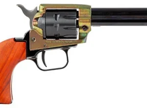 Heritage Mfg RR22999CH4 Rough Rider  22 LR 9 Shot 4.75" Black Barrel, Black Cylinder, Simulated Case Hardened Zamak, Frame Cocobolo Grips
