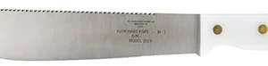 Case 12019 Astronaut M-1 Commemorative 11.75" Fixed Machete Plain/Saw As-Ground High Carbon Steel Blade/Smooth White Synthetic Handle