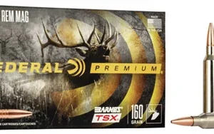 Federal P7RN Premium  7mm Rem Mag 160 gr Barnes TSX 20 Per Box/ 10 Case