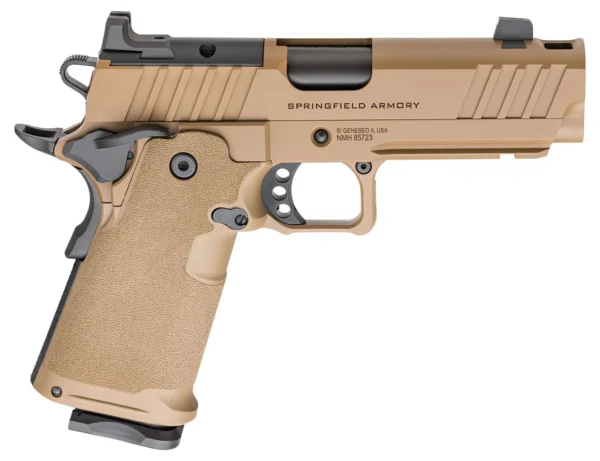 SPRINGFIELD ARMORY 1911 DS PRODIGY COMP COYOTE BROWN 9MM BLK 4.25" 2-10RD MAGS