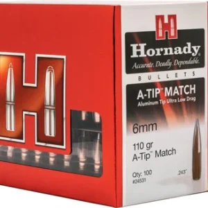 Hornady 24531 A-Tip Match 6mm .243 110 gr A Tip Match 100 Per Box/ 10 Case