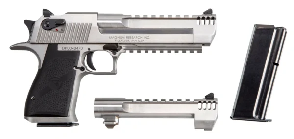 Magnum Research DE50429SRMB Desert Eagle Mark XIX Conversion Combo 50 AE/429 DE 6" 7+1 Overall Stainless Steel Black Rubber Grip