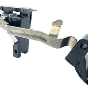 Cross Armory CRGTDI Drop-In Trigger with Bar  Flat Trigger with 3.50 lbs Draw Weight & Black/Red Finish for Glock Gen1-4