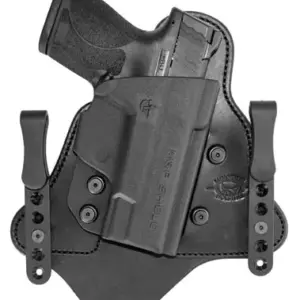 Comp-Tac C225SW250RBSN MTAC  IWB Black Kydex/Leather Belt Clip Fits S&W M&P Shield EZ 380 Right Hand