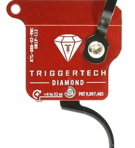TriggerTech R7LSRB02TNC Diamond Without Bolt Release Curved Trigger Single-Stage Fits Remington 700 Left Hand