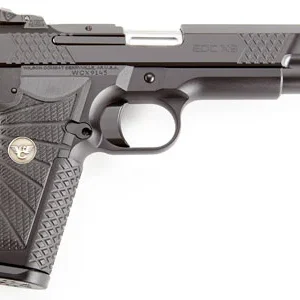 Wilson Combat EDCXLP9 EDC X9L 9mm Luger 15+1 5" Stainless Steel Barrel, Black DLC Serrated Stainless Steel Slide, Black Armor-Tuff Aluminum Frame w/Beavertail, Black G10 Starburst Grip, Ambidextrous