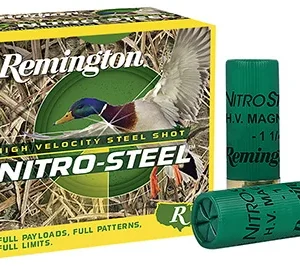 Remington Ammunition 20803 Nitro-Steel High Velocity 12 Gauge 2.75" 1 1/8 oz 4 Shot 25 Per Box/ 10 Cs