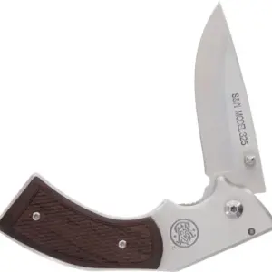 S&W KNIFE MODEL 325 REVOLVER - KNIFE 3" FOLDER W/WOOD GRIPS