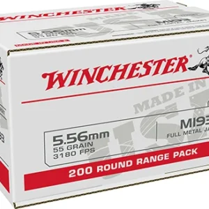 Winchester Ammo WM193200 USA  5.56x45mm NATO 55 gr Full Metal Jacket 200 Per Bx/ 4 Case Value Pack