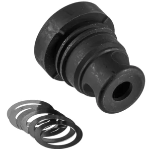 Yankee Hill 3102-1MB-28A Mini Phantom Q.D. Muzzle Brake Black Melonite Steel with 1/2"-28 tpi Threads & 1.60" OAL for 5.56x45mm NATO AR-Platform