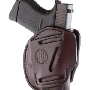 1791 Gunleather 3WH2SBRA 3-Way  IWB/OWB Size 02 Signature Brown Leather Belt Loop Compatible w/ Ruger LCP Compatible w/ Glock 42 Compatible w/ S&W Bodyguard Ambidextrous Hand