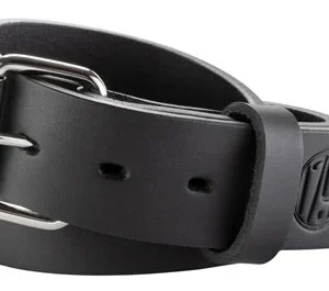 1791 Gunleather BLT013236SBLA 01  Gun Belt Stealth Black Leather 32/36 1.50" Wide Buckle Closure