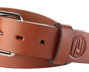 1791 Gunleather BLT014448CBRA 01  Gun Belt Classic Brown Leather 44/48 1.50" Wide Buckle Closure
