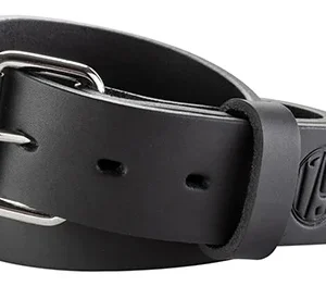 1791 Gunleather BLT014852SBLA 01  Gun Belt Stealth Black Leather 48/52 1.50" Wide Buckle Closure
