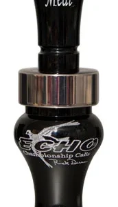 Echo Calls 79019 Pure Meat  Open Call Double Reed Mallard Sounds Attracts Ducks Black Acrylic