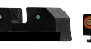 XS Sights GLR012P6N R3D  Night Sights fits Glock  Black | Green Tritium Orange Outline Front Sight Green Tritium  Rear Sight