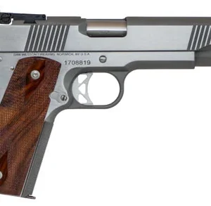 Dan Wesson 01942 Pointman Nine 9mm Luger Caliber with 5" Barrel, 9+1 Capacity, Overall Stainless Steel Finish, Beavertail Frame, Serrated Brushed Slide & Cocobolo Grip