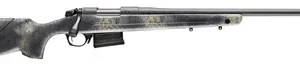 Bergara Rifles B14SM659 B-14 Wilderness Terrain 6.5 PRC 3+1 24" Threaded, Sniper Gray Cerakote Barrel/Rec, Adj. Cheek Piece SoftTouch Woodland Camo Stock with Mini-Chassis, Omni Muzzle Brake