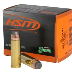 HSM 454C5N20 Pro Pistol  454 Casull 300 gr Jacketed Soft Point 20 Per Box/ 20 Case