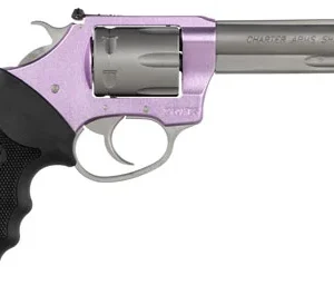 Charter Arms 52242 Pathfinder Lite  22 LR 8 Shot, 4.20" Matte Stainless Steel Barrel & Cylinder, Lavender Aluminum Frame w/Black Finger Grooved Rubber Grip, Exposed Hammer