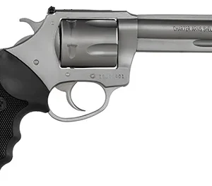 Charter Arms 74042 Pitbull  40 S&W 5 Shot 4.20" Matte Stainless Steel Barrel, Cylinder & Frame w/Black Finger Grooved Rubber Grip