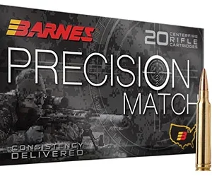Barnes Bullets 30819 Precision Match  6.5 PRC 145 gr Open Tip Match Boat Tail 20 Per Box/ 10 Case