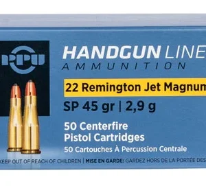 PPU PPH22RJ Handgun  22 Rem Jet Mag 45 gr Soft Point 50 Per Box/ 10 Case