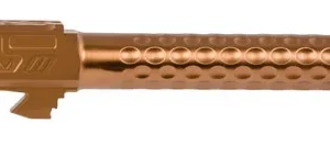 ZEV BBL17OPTBRZ Optimized Match Grade  9mm Luger, Compatible w/Glock 17 Gen1-4, 4.49" Bronze PVD 416R Stainless Steel Dimpled Barrel