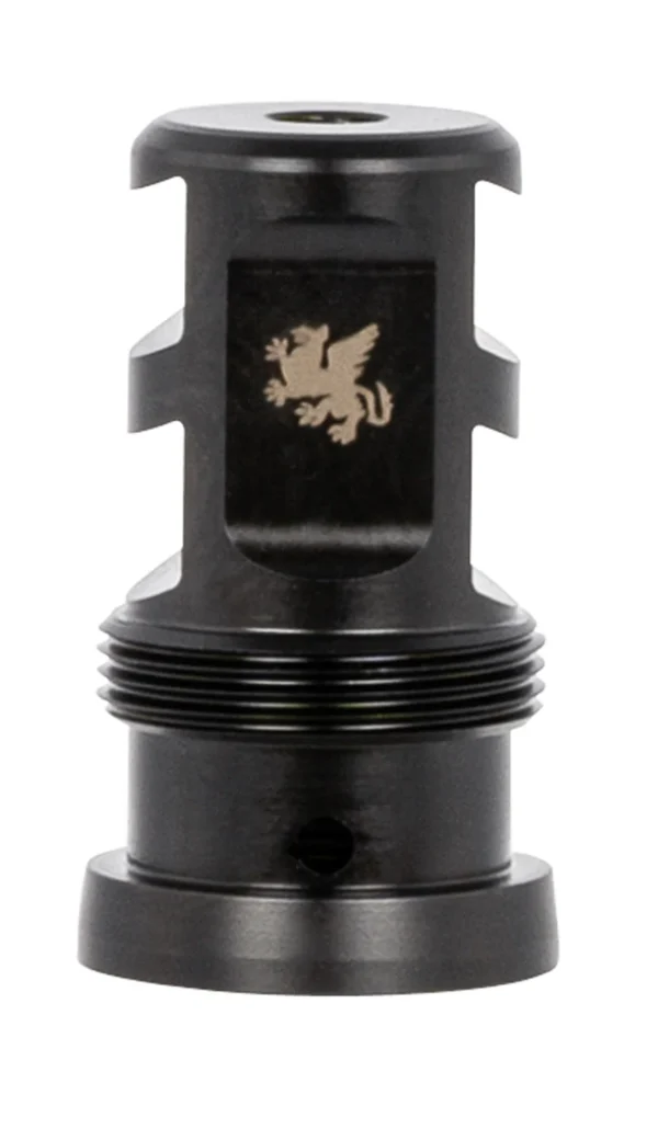 Griffin Armament TMPB22C1228 Paladin 2 Port Taper Mount 22 Cal 1/2"-28 tpi 1.88" 17-4 Stainless Steel Black Melonite QPQ