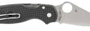 Spyderco C223PBK Para 3 Lightweight 2.92" Folding Clip Point Plain CTS BD1 SS Blade FRN Black Includes Pocket Clip