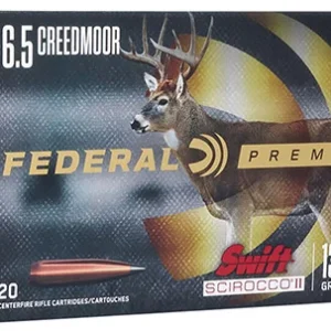 Federal P65CRDSS1 Premium  6.5 Creedmoor 130 gr Swift Scirocco II 20 Per Box/ 10 Case