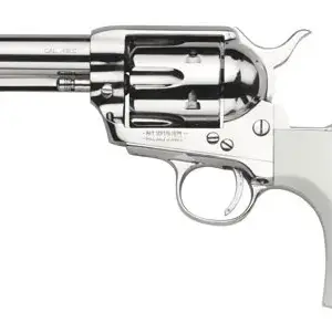 Taylors & Company 200072 1873 Cattleman 45 Colt (LC) Caliber with 3.50" Barrel, 6rd Capacity Cylinder, Overall Nickel-Plated Finish Steel  & Ivory Birdshead Synthetic Grip