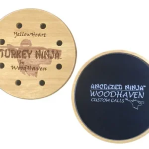 Woodhaven WH086 Anodized Ninja  Friction Call Attracts Turkeys Black/Natural Aluminum/Wood