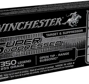Winchester Ammo SUP350 Super Suppressed  350Legend 255gr Open Tip Range 20 Per Box/10 Case