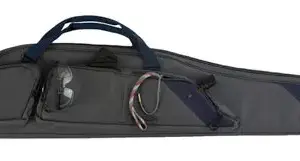 Allen 64250 Kenosha Rifle Case 50" Gray Endura w/Indigo Trim, Foam Padding, Gusseted Accessory Pockets, Lockable Zippers & Adjustable Sling