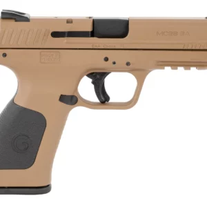 EAA GIRSAN 390110 MC28 SA  9mm Luger 17+1, 4.25" Blued Steel Barrel, Flat Dark Earth Serrated Steel Slide & Polymer Frame w/Picatinny Rail, Black Interchangeable Backstrap Grip, Ambidextrous