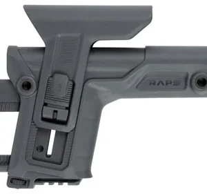 FAB Defense FXRAPSGR RAPS Rapid Adjustment Precision Stock Integrated Cheek-Rest & Adjustable LOP Ambidextrous 1Latch System Gray Polymer