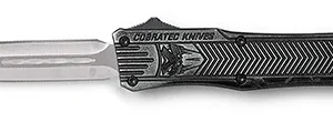 CobraTec Knives SSWCTK1SDAGNS CTK-1  Small 2.75" OTF Dagger Plain D2 Steel Blade/Stonewashed Aluminum Handle Features Glass Breaker Includes Pocket Clip
