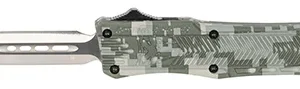 CobraTec Knives SADCCTK1SDAGNS CTK-1  Small 2.75" OTF Dagger Plain D2 Steel Blade/Winter Digi Camo Aluminum Handle Features Glass Breaker Includes Pocket Clip