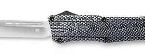 CobraTec Knives LCFCTK1LTNS CTK-1  Large 3.75" OTF Tanto Plain D2 Steel Blade/Carbon Fiber Aluminum Handle Features Glass Breaker Includes Pocket Clip