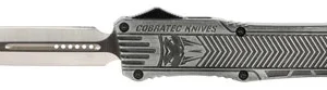 CobraTec Knives LSWCTK1LFAGNS CTK-1  Large 3.75" OTF Dagger Plain D2 Steel Blade/Stonewashed Aluminum Handle Features Glass Breaker Includes Pocket Clip
