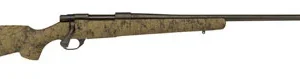 Howa HHS45533 M1500 HS Precision 6.5 PRC 3+1 24" Threaded Barrel, Black Steel Receiver, Green w/Black Webbing HS Precision Synthetic Stock