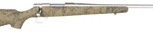Howa HHS63113 M1500 HS Precision 308 Win 5+1 22", Stainless Steel Metal Finish & Green Black Webbed Fixed HS Precision Stock